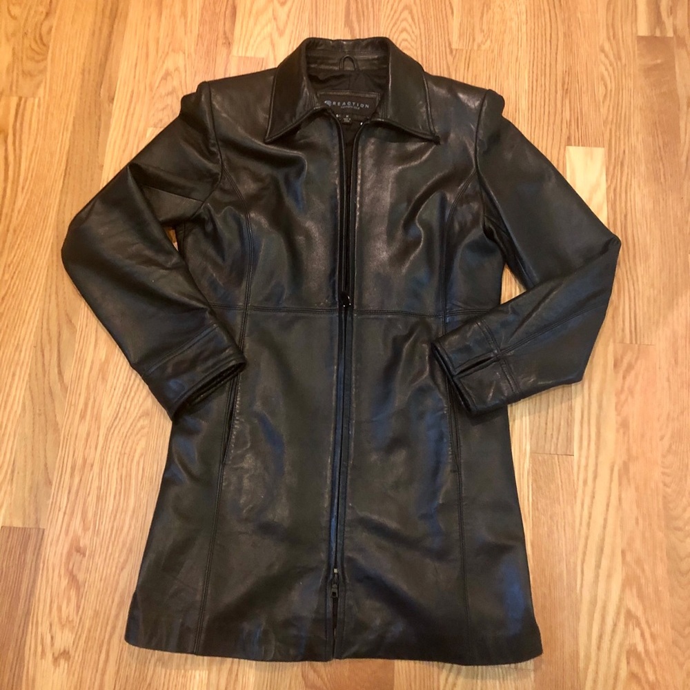 Kenneth Cole Reaction leather jacket black size M